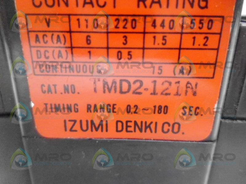 IZUMI TMD2-121N PNEUMATIC TIMER *USED*