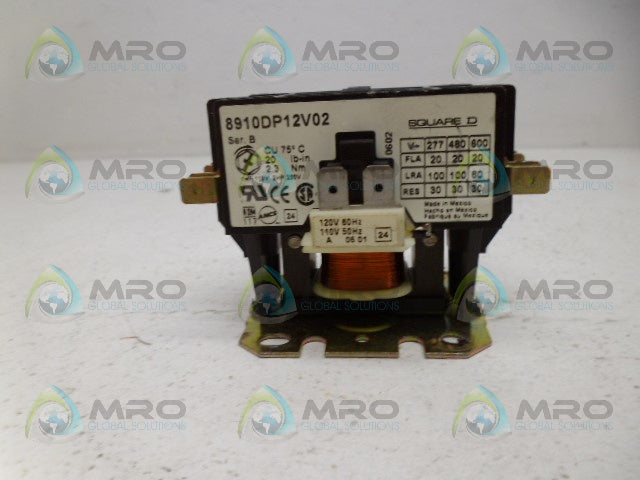 SQUARE D 8910DP12V02 CONTACTOR *USED*
