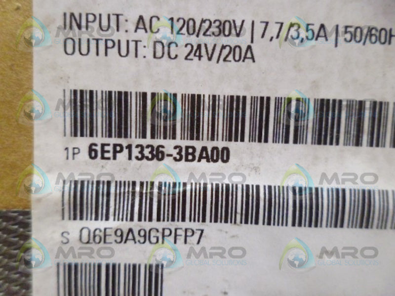 SIEMENS SITOP MODULAR 6EP1336-3BA00 POWER SUPPLY *FACTORY SEALED*