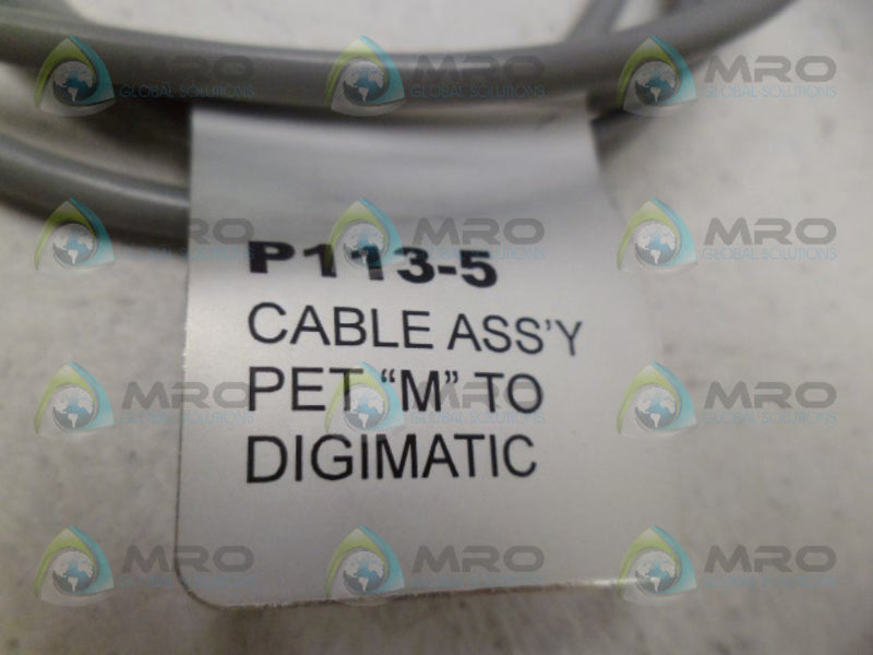 INDUSTRIAL MRO P113-5 CABLE ASSEMBLY *NEW NO BOX*