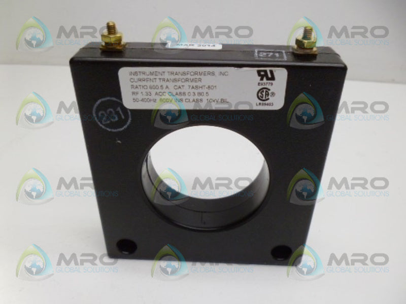 INSTRUMENT TRANSFORMERS 7ASHT-801 CURRENT TRANSFORMER *NEW NO BOX*