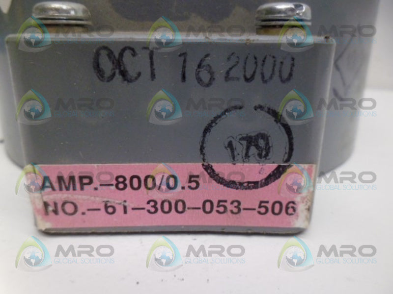 SIEMENS 61-300-053-506 CURRENT TRANSFORMER 800/.5  NSNP