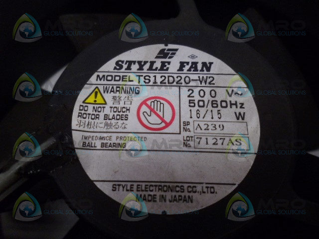 STYLE TS12D20-W2 FAN *NEW NO BOX*