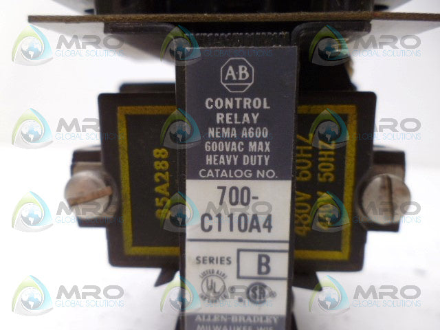 ALLEN BRADLEY 700-C110A4 SER. B RELAY *USED*