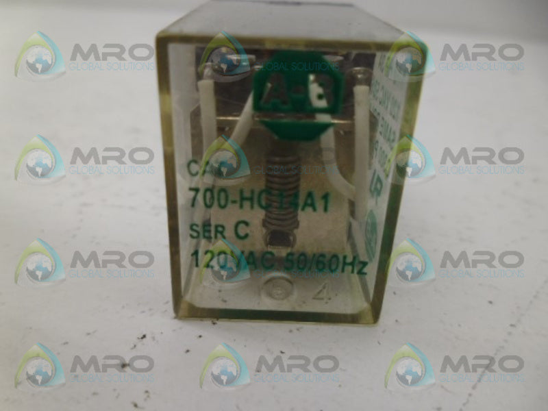 ALLEN BRADLEY 700-HC14A1 SER. C RELAY 120VAC *USED*
