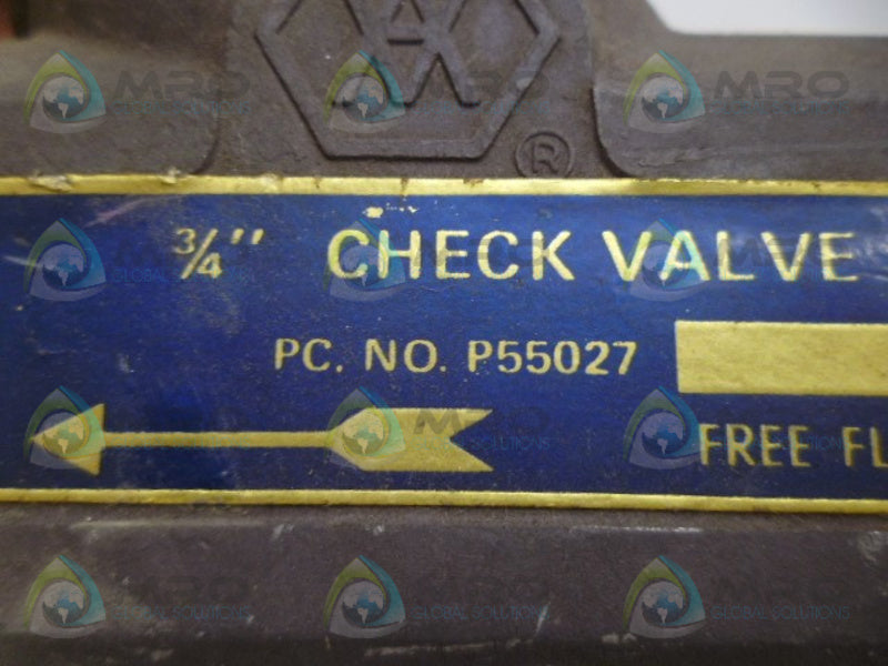 WESTINGHOUSE P55027 CHECK VALVE 3/4" *NEW NO BOX*