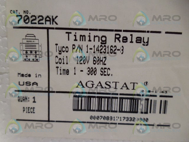 AGASTAT 7022AK TIMING RELAY *FACTORY SEALED*