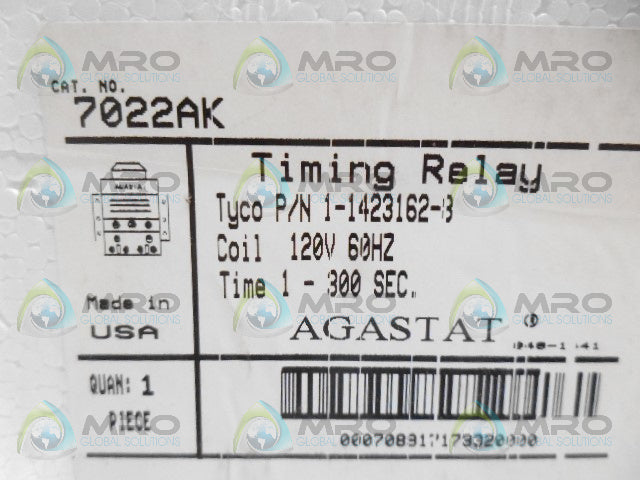 AGASTAT 7022AK TIMING RELAY *NEW IN BOX*