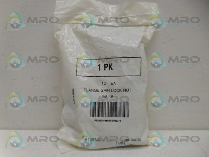 INDUSTRIAL MRO ZLB10SMC FLANGE SPIN LOCK NUT (PKG OF 10) *NEW IN FACTORY BAG*