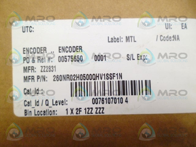 ACCU-CODER 260-N-T-02-H-0500-Q-HV-1-S-SF-1-N ENCODER *NEW IN BOX*