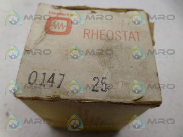 OHMITE 0147 RHEOSTAT 25W 25OHMS *NEW IN BOX*