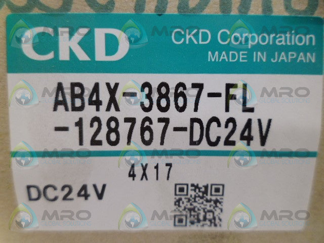 CKD AB4X-3867-FL-128767-DC24V VALVE *NEW IN BOX*