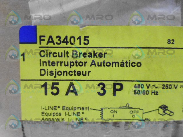 SQUARE D FA34015 CIRCUIT BREAKER *NEW IN BOX*