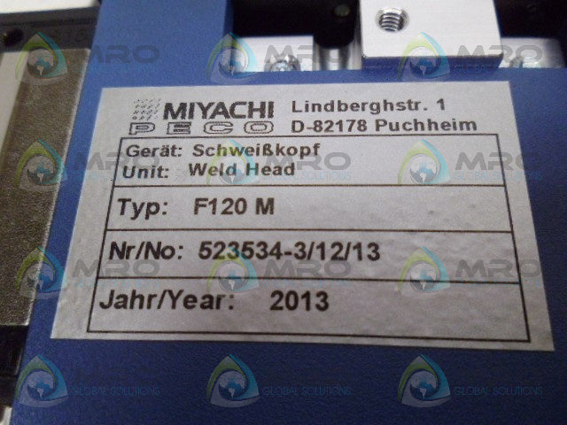 MIYACHI F120M WELD HEAD *NEW NO BOX*