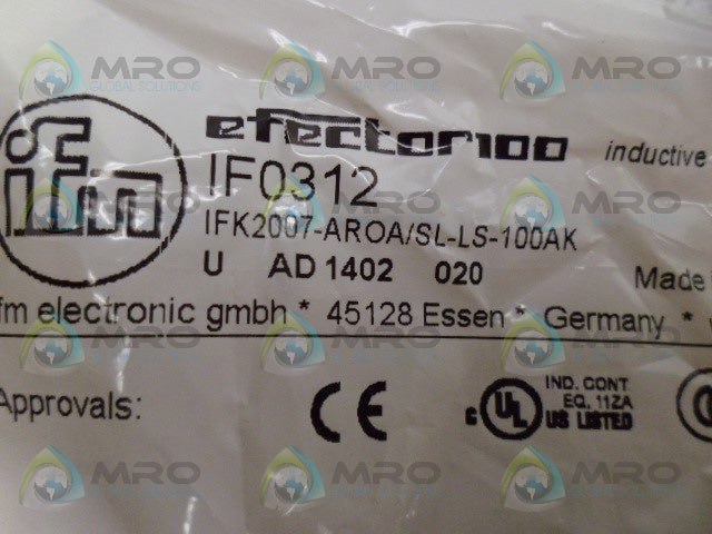 IFM EFECTOR IF0312 INDUCTIVE SENSOR *NEW IN FACTORY BAG*