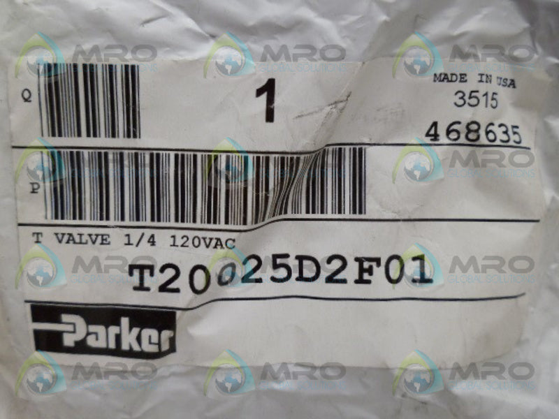 PARKER T20025D2F01 PNEUMATIC VALVE *NEW IN FACTORY BAG*