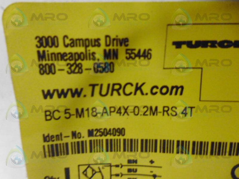 TURCK BC5-M18-AP4X-0.2M-RS4T PROXIMITY SENSOR *NEW IN FACTORY BAG*