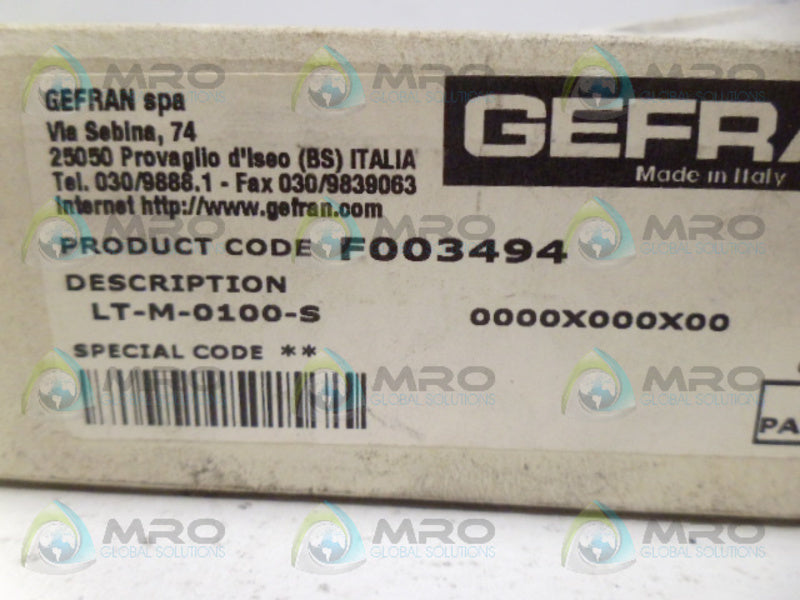 GEFRAN LT-M-0100-S TRANSDUCER NSMP
