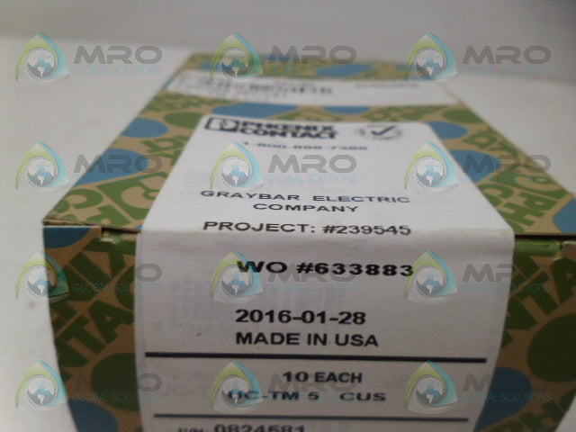 PHOENIX CONTACT UC-TM5 TERMINAL BLOCKS (PKG OF 10) *FACTORY SEALED*