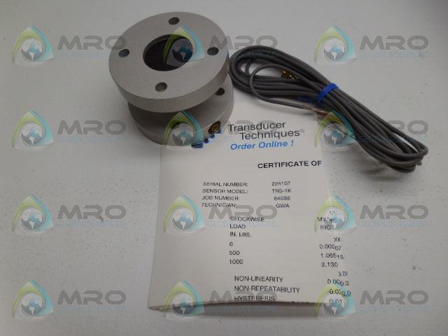 TRANSDUCER TECHNIQUES TRS-1K TORQUE SENSOR *NEW IN BOX*