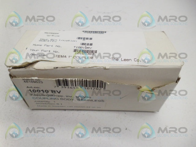 TEMA 10010RV COUPLING *NEW IN BOX*