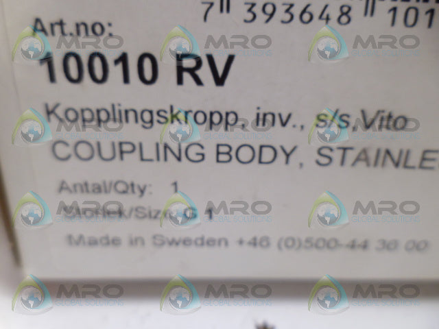 TEMA 10010RV COUPLING *NEW IN BOX*