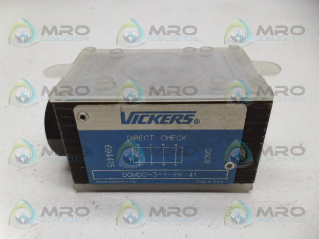 VICKERS DGMDC-3-Y-PK-41 CHECK VALVE *NEW NO BOX*