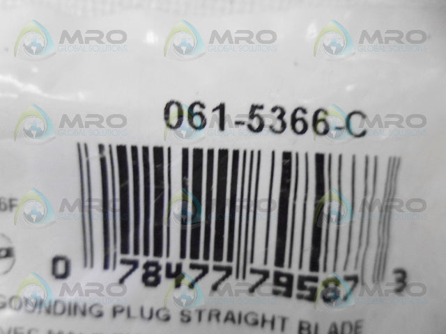 LEVITON 061-5366-C INDUSTRIAL GRADE STRAIGHT BLADE PLUG *NEW IN FACTORY BAG*