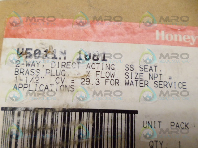 HONEYWELL V5011N1081 SEATED WATER VALVE *NEW IN BOX*