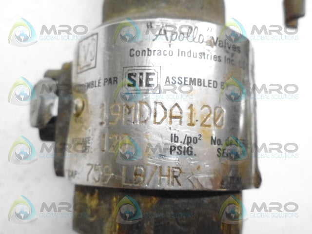 APOLLO 19MDDA120 VALVE *USED*