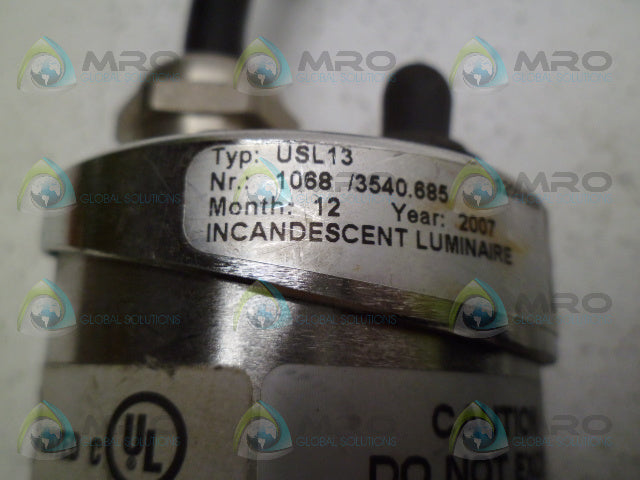 LUMIGLAS USL13 STAINLESS STEEL LUMINAIRE *NEW NO BOX*