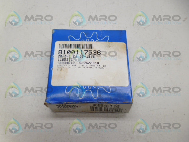 MARTIN 40BS18  SPROCKET 1-1/8 *NEW IN BOX*