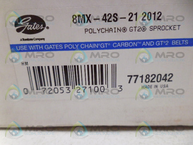 GATES 77182042 8MX-42S-21 2012 POLYCHAIN SPROCKET *NEW IN BOX*