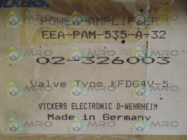 VICKERS EEA-PAM-535-A-32 POWER AMPLIFIER *NEW IN BOX*