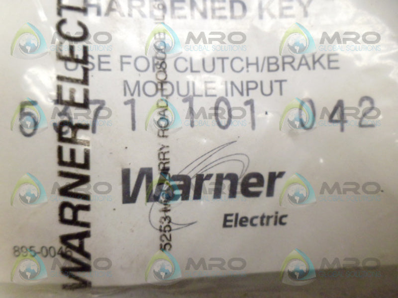 WARNER ELECTRIC 5371-101-042 HARDENED KEY *NEW IN FACTORY BAG*