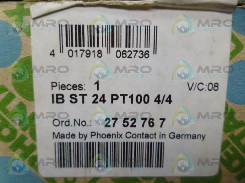PHOENIX CONTACT IBST24PT1004/4 INPUT MODULE ANALOG INTERBUS *NEW IN BOX*