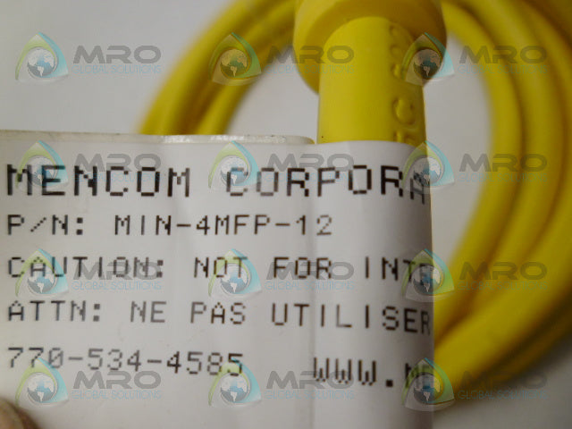 MENCOM MIN-4MFP-12 CORDSET *NEW NO BOX*
