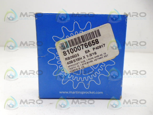 MARTIN 40BS18HT SPROCKET 1-3/16 *NEW IN BOX*