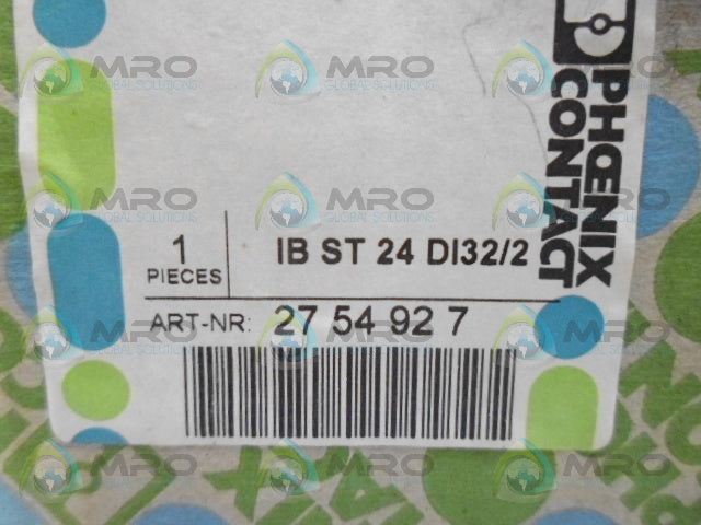 PHOENIX CONTACT IBST24DI32/2 INTERBUS INPUT MODULE *NEW IN BOX*