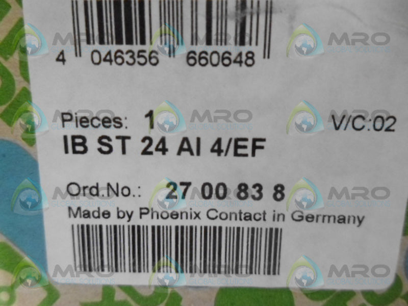 PHOENIX CONTACT IBST24AI4/EF *NEW IN BOX*