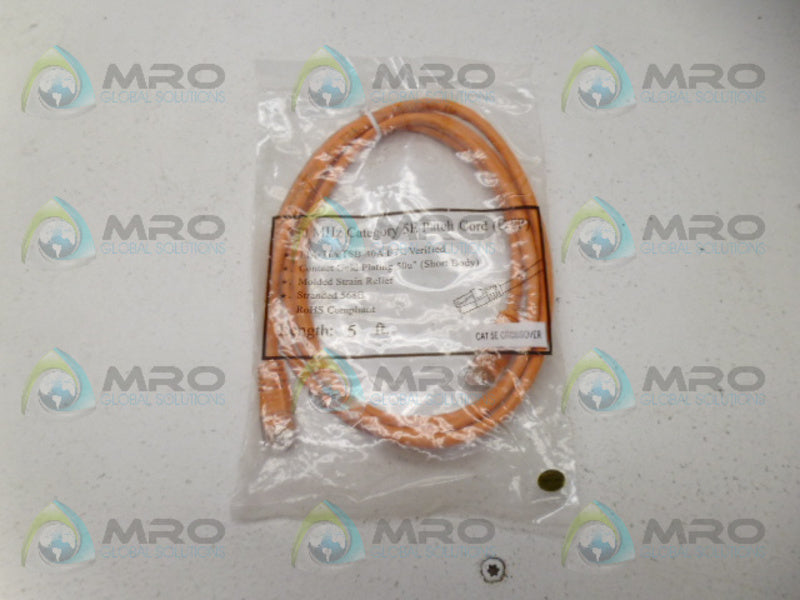 INDUSTRIAL MRO 350 MHZ CAT. 5E PARCH CORD *NEW IN FACTORY BAG*