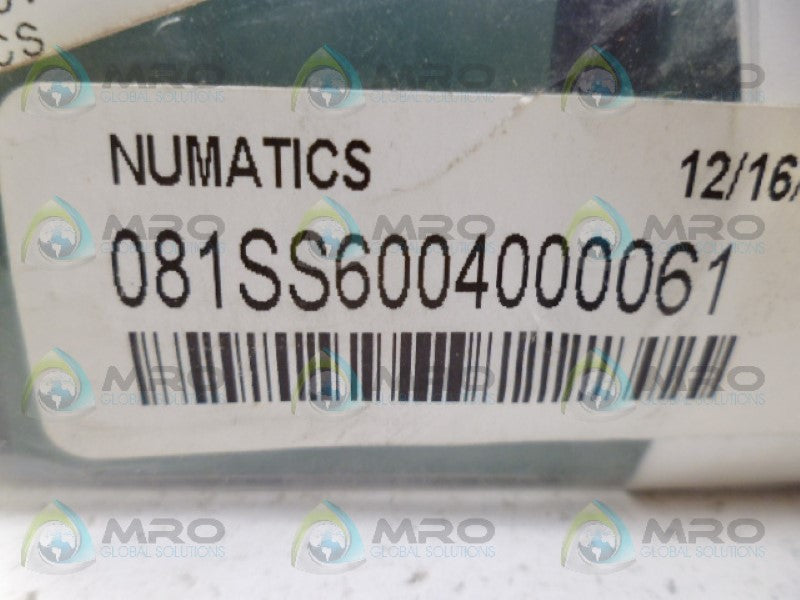 NUMATICS 081SS6004000061 SOLENOID VALVE *NEW IN FACTORY BAG*