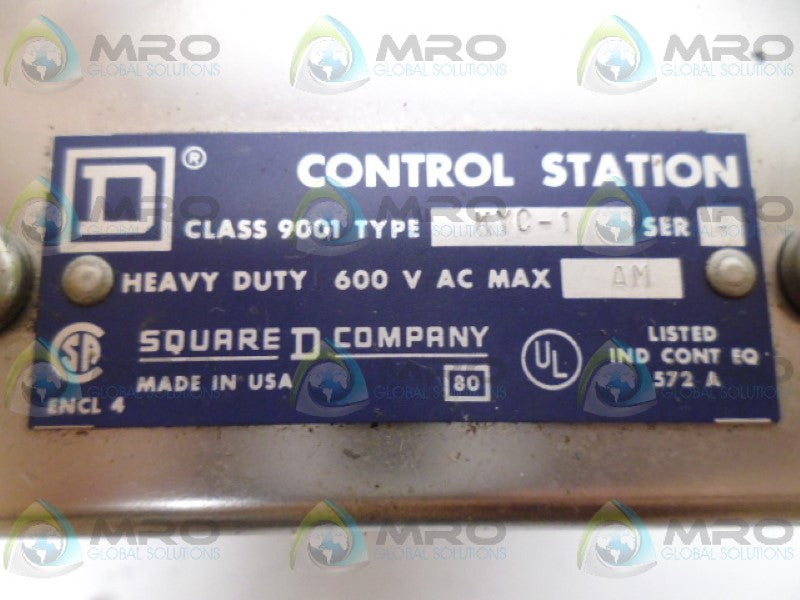 SQUARE D 9001-KYC-1 CONTROL STATION *USED*