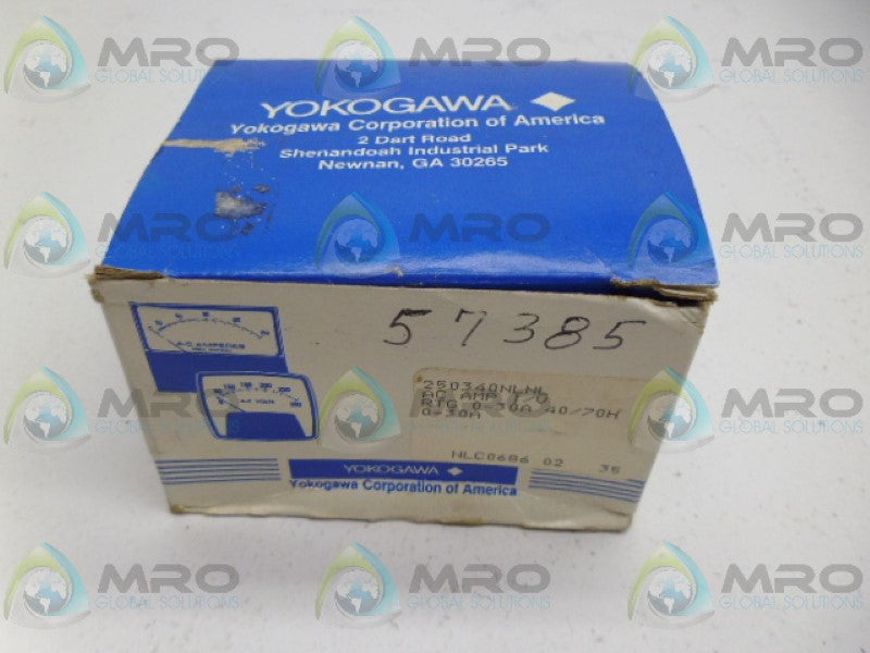 YOKOGAWA 250340NLNL PANEL METER 30A *NEW IN BOX*