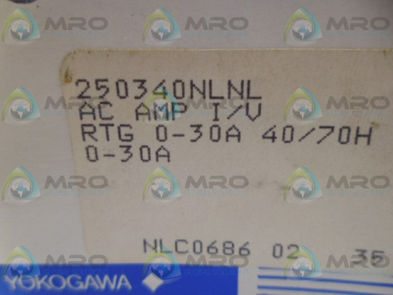 YOKOGAWA 250340NLNL PANEL METER 30A *NEW IN BOX*