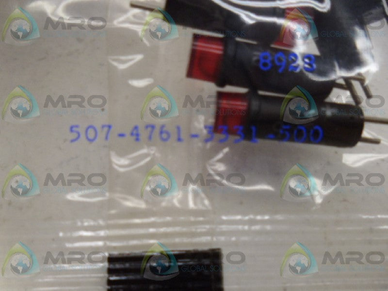 DIALIGHT 507-4761-3331-500 INDICATOR RED (PKG OF 5) *NEW IN FACTORY BAG*