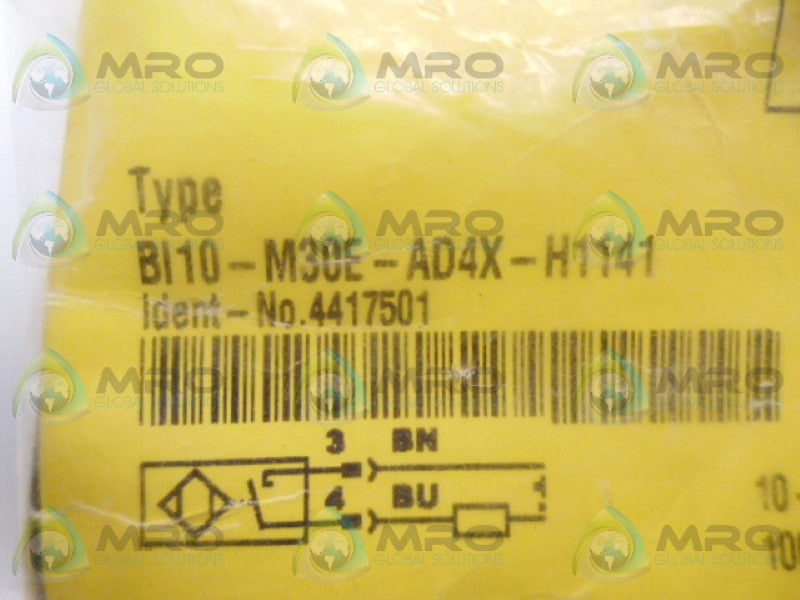 TURCK BI10-M30E-AD4X-H1141 PROXIMITY SENSOR *NEW IN FACTORY BAG*