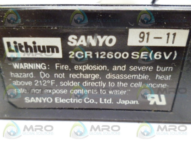 SANYO 2CR12600SE(6V) BATTERY *NEW NO BOX*