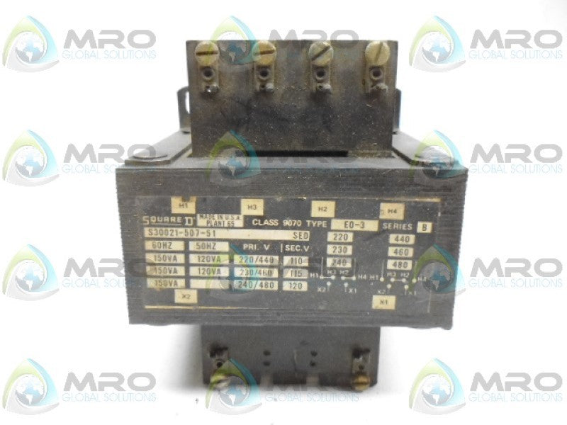 SQUARE D S30021-507-51 TRANSFORMER *USED*