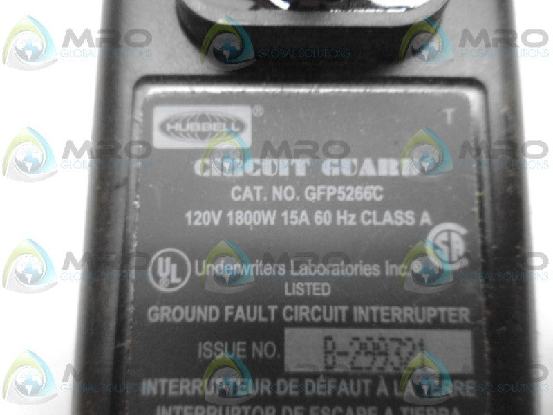 HUBBELL GFP5266C CIRCUIT GUARD *USED*
